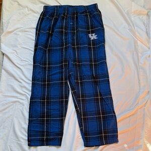 Univeristy of Kentucky UK Blue Plaid Pajama Pants